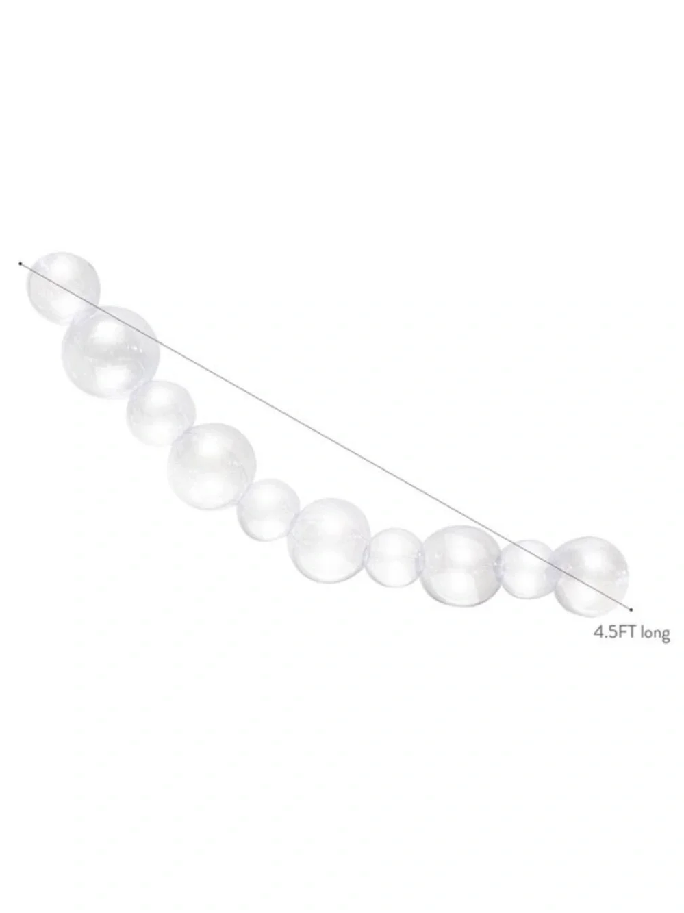 MINNIDIP NWT Balloon Garland: 10 Cluster Strand in Clear